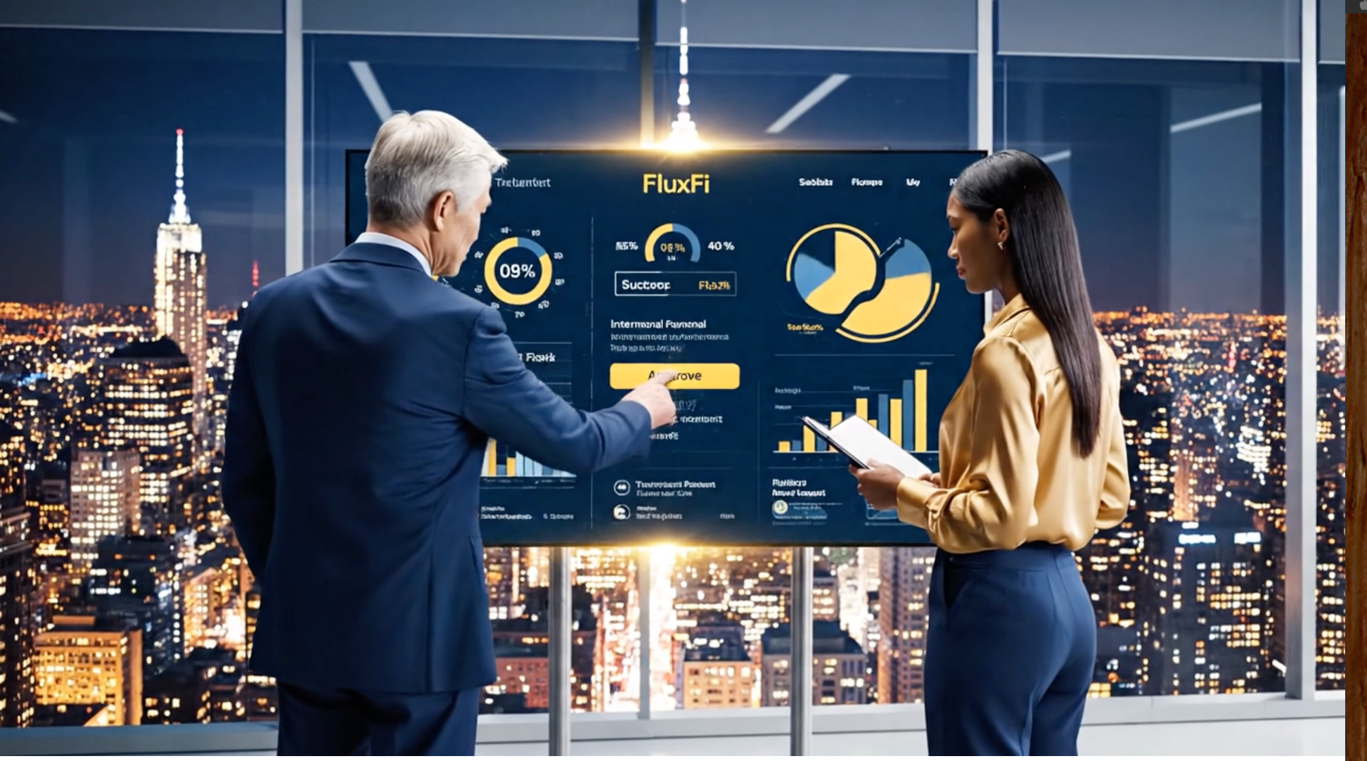 FluxFi platform — global treasury control center